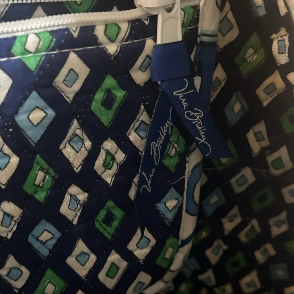 Vera Bradley Villager‎ Tote Bag in Mediterranean White Purse Retired